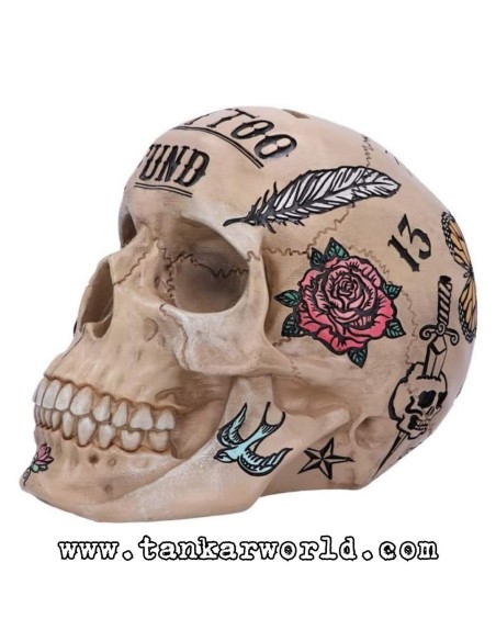Calavera - Tattoo Fund - Calavera tatuada - Nemesis Now - 15 cm