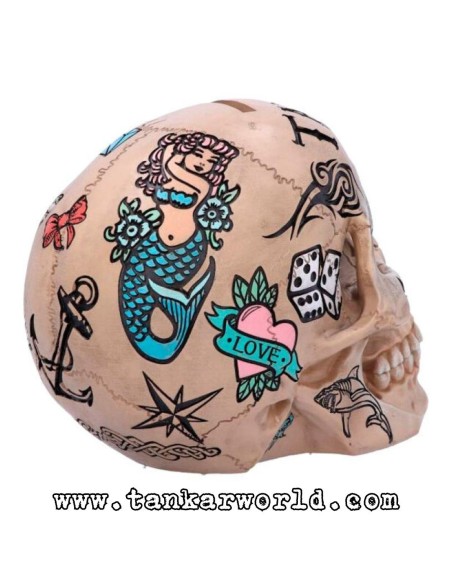 Calavera - Tattoo Fund - Calavera tatuada - Nemesis Now - 15 cm