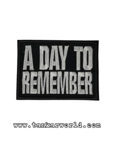 Parche A Day To Remember - Letras Plateadas - 7,5x5,5 cm