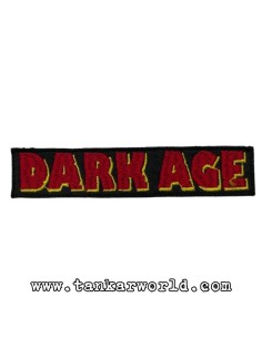 Parche Dark Age - Letras rojas - 14 x 3 cm