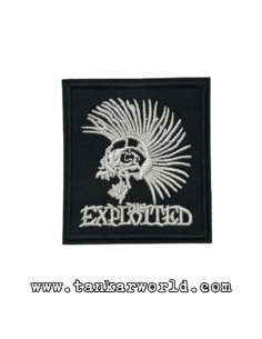 Parche The Exploited - Logo letras blancas - 7,5 x 8,5 cm