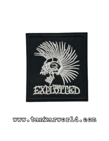 Parche The Exploited - Logo letras blancas - 7,5 x 8,5 cm
