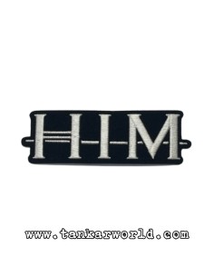 Parche HIM - Logo letras blancas - 12,5 x 4 cm