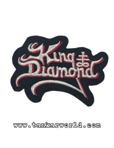 Parche King Diamond - Logo letras blancas - 10 x 7 cm