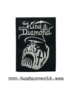 Parche King Diamond - Cara y letras blancas - 6,5 x 9 cm