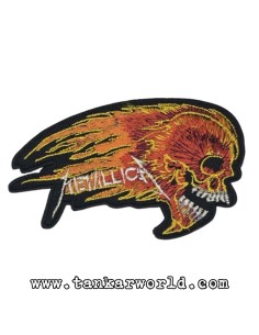 Parche Metallica - Fired Skull - 10 x 6 cm