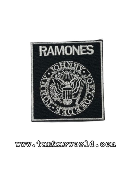 Parche Ramones - Logo escudo cuadrado - 7 x 7,5 cm