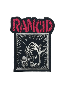 Parche Rancid - Letras rojas - Give`em The Boot - 8 x 10 cm