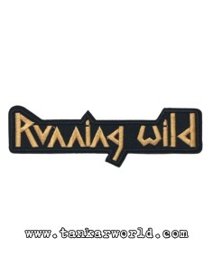 Parche Running Wild - Logo letras doradas - 13x4,5 cm