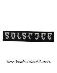 Parche Solstice - Letras blancas - 15,5 x 3 cm