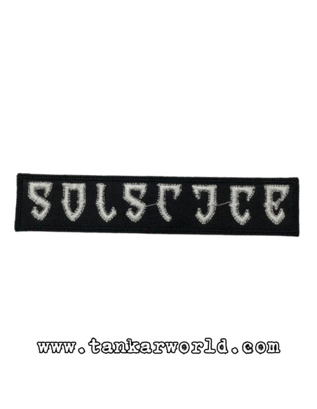 Parche Solstice - Letras blancas - 15,5 x 3 cm