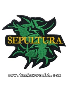 Parche Sepultura - Logo verde - 12x11 cm