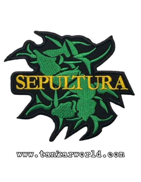 Parche Sepultura - Logo verde - 12x11 cm