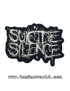 Parche Suicide Silence - Letras blancas - 10 x 7 cm