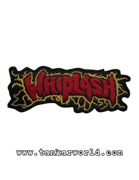 Parche Whiplash - Logo letras rojas - 16x6 cm