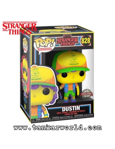 Funko Pop! - Dustin - Stranger Things - Special Edition - Black Light - 828