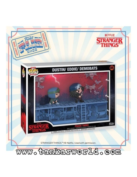 Funko Pop! - Dustin, Eddie, Demobats - Phase Three - Stranger Things - Pop! Deluxe Moment - 05