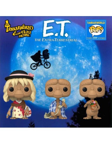 Funko Pop! - E.T. In Disguise / E.T. In Robe / E.T. With Flowers - E.T. El Extraterrestre - Special Edition - Pack 3 Pop!s