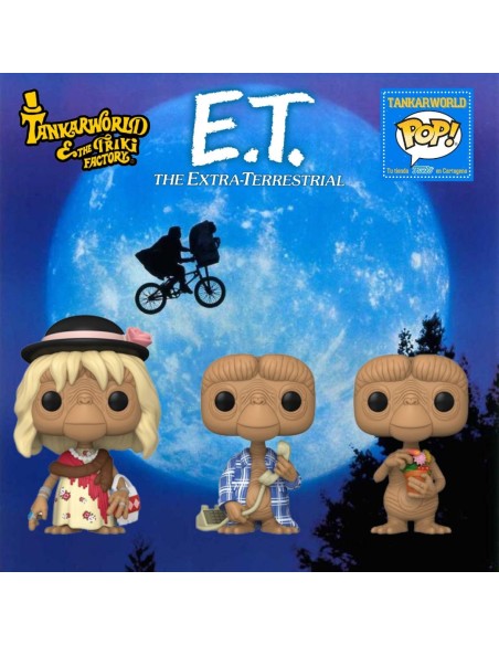 Funko Pop! - E.T. In Disguise / E.T. In Robe / E.T. With Flowers - E.T. El Extraterrestre - Special Edition - Pack 3 Pop!s