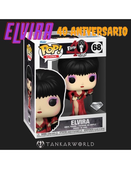 Funko Pop! - Elvira Mistress Of The Dark - Elvira 40 Years - Special Edition - Diamond Collection - 68