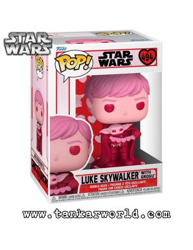 Funko Pop! - Luke Skywalker with Grogu - Star Wars - San Valentin - 494