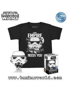 Funko Pocket Pop! & Tee: Stormtrooper - Star Wars - Pack: Camiseta niño XL y figura exclusiva