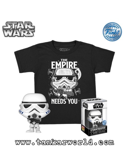 Funko Pocket Pop! & Tee: Stormtrooper - Star Wars - Pack: Camiseta niño XL y figura exclusiva