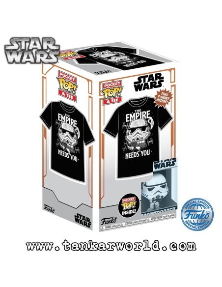 Funko Pocket Pop! & Tee: Stormtrooper - Star Wars - Pack: Camiseta niño XL y figura exclusiva