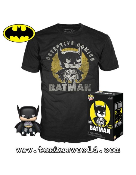 Funko Pop! Tees - Batman - Detective Comics - Camiseta Unisex Talla L