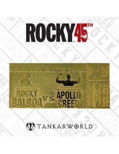 ROCKY II RÉPLICA SUPERFIGHT II TICKET (DORADO)