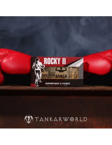 ROCKY II RÉPLICA SUPERFIGHT II TICKET (DORADO)
