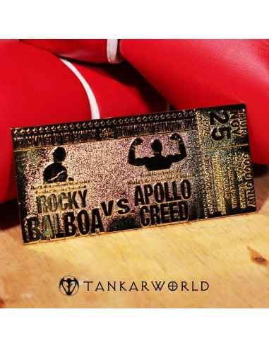 ROCKY II RÉPLICA SUPERFIGHT II TICKET (DORADO)