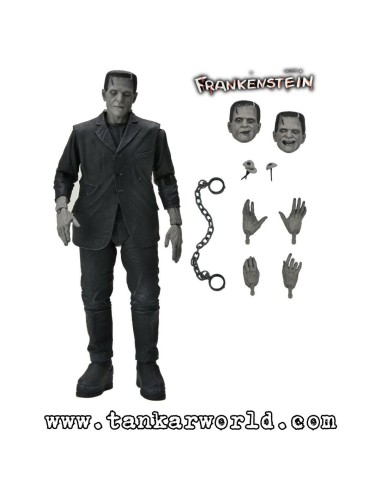 Frankenstein - Ultimate Frankenstein´s Monster - Universal Monsters 90th - Black & White - Figura de acción - NECA - 17 cm