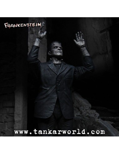Frankenstein - Ultimate Frankenstein´s Monster - Universal Monsters 90th - Black & White - Figura de acción - NECA - 17 cm