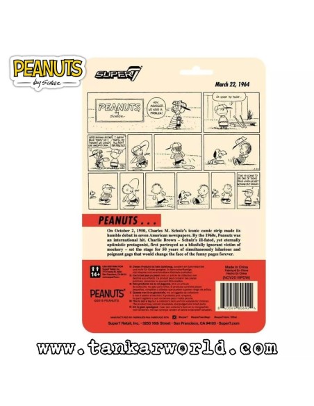Carlitos - Figura articulada - Charlie Brown - Peanuts - Reaction Figure - Super7 - 8 cm