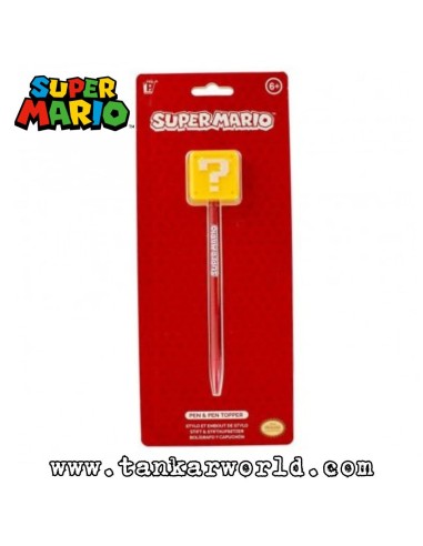 Bolígrafo y capuchón caja interrogante - Super Mario - Nintendo - Paladone - 17 cm