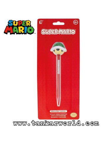 Bolígrafo y capuchón caparazón verde - Super Mario - Nintendo - Paladone - 17 cm