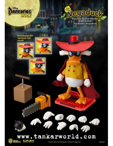 Darkwing - NegaDuck - Disney - Dynamic Action Heroes Action - Figura Super Articulada - Beast Kingdom - 16 cm