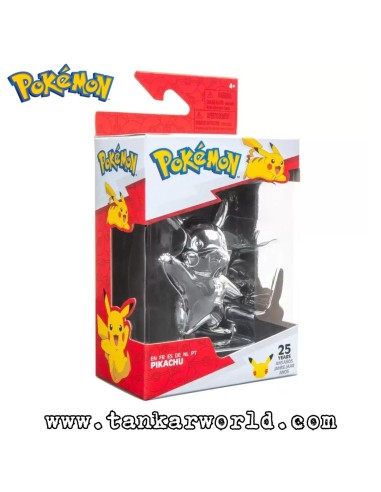 Pikachu - Pokemon - 25 Aniversario - Select Battle Silver Edition - 8 cm
