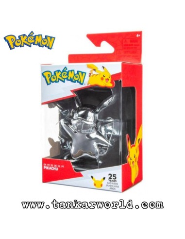 Pikachu - Pokemon - 25 Aniversario - Select Battle Silver Edition - 8 cm