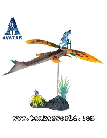 Avatar: El Sentido Del Agua - Jake Sully & Skimwing - Figura articulada con base coral - McFarlane Toys - 22 cm