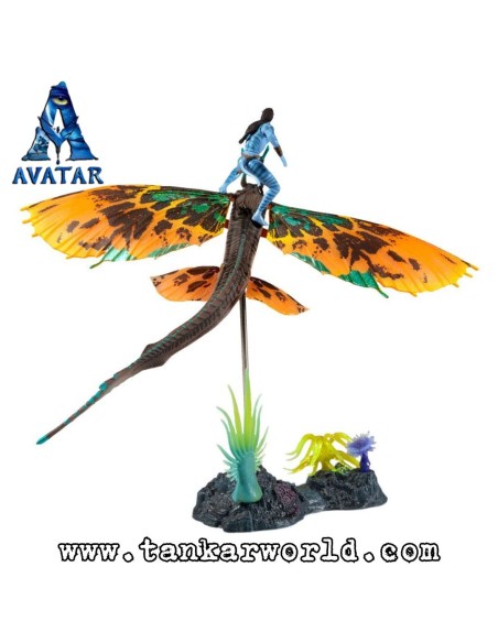 Avatar: El Sentido Del Agua - Jake Sully & Skimwing - Figura articulada con base coral - McFarlane Toys - 22 cm