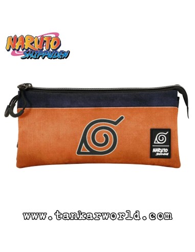 Naruto Shippuden - Estuche portatodo triple - Modelo Logo