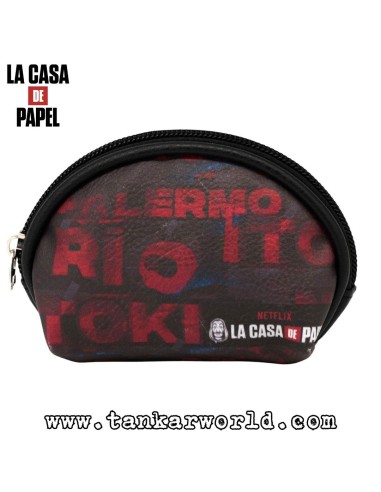 Monedero ovalado / Estuche con logo - La Casa de Papel