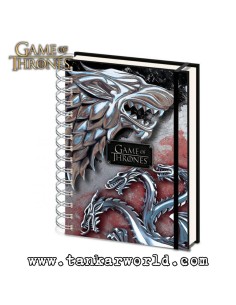 Game Of Thrones - Stark Vs. Targaryen - Libreta A5 con espiral