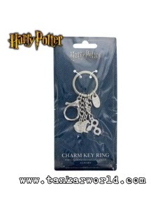 Llavero metálico con 4 Charms - Harry Potter 2