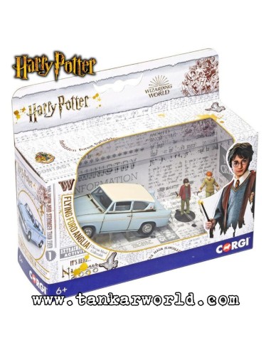 Coche Volador Ford Anglia - Harry Potter - Con 2 figuritas