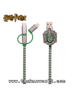 Cable de Carga Bufanda Slytherin - Harry Potter - 3 cargadores en 1