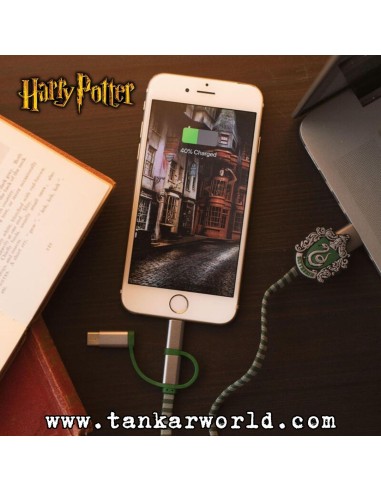 Cable de Carga Bufanda Slytherin - Harry Potter - 3 cargadores en 1