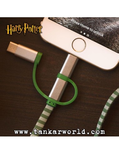 Cable de Carga Bufanda Slytherin - Harry Potter - 3 cargadores en 1